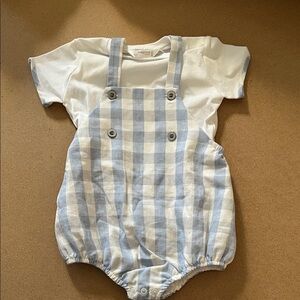 Mayoral Blue and White Checkered One Piece